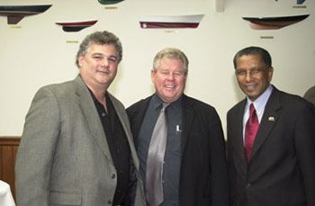 Peter Fanizzi, owner of Going Places Travel, meets with Chairman of Sandals and Air Jamaica, Butch Stewart