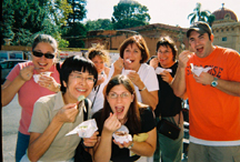 Sicily Enjoying Our First Gelati on Day 1 of Our Tour