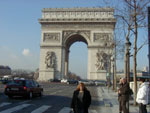 Ria in front of the Arc du Triumph in Paris